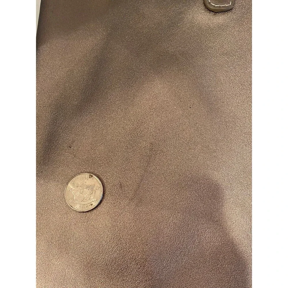 Bronze Metallic Shoulder Bag for‎  Laptop School or Business Large Compartment